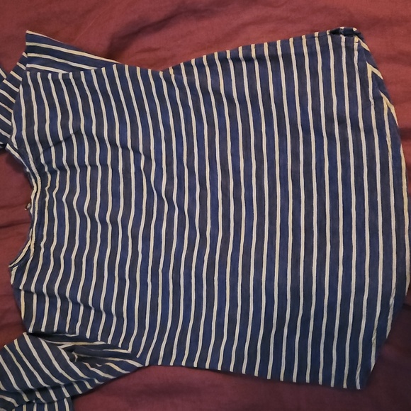 Lucky Brand Navy and Beige Striped Top - Picture 5 of 6